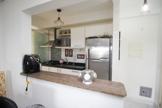 Cozinha de apartamento para alugar com 1 quarto, 77m² em Campestre, Santo André