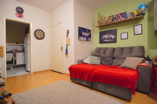 Sala de apartamento à venda com 1 quarto, 49m² em Petrópolis, Porto Alegre