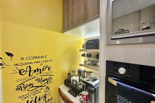 Cozinha de apartamento à venda com 2 quartos, 56m² em Jardim Brasilia, São Paulo