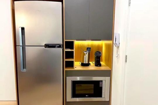 Cozinha de apartamento para alugar com 1 quarto, 29m² em Boa Vista, Porto Alegre