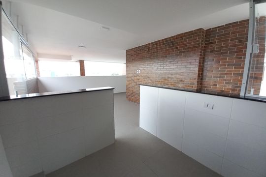 Área comum - Churrasqueira de apartamento para alugar com 2 quartos, 58m² em Parque Bitaru, São Vicente