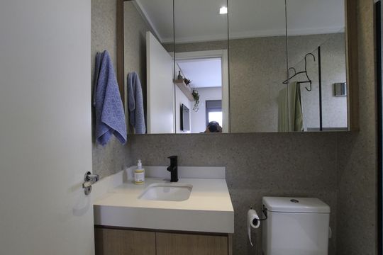 Banheiro do Quarto Suíte de apartamento à venda com 2 quartos, 60m² em Ipiranga, São Paulo