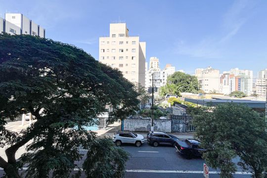 Vista da Sacada de kitnet/studio à venda com 1 quarto, 25m² em Vila Clementino, São Paulo