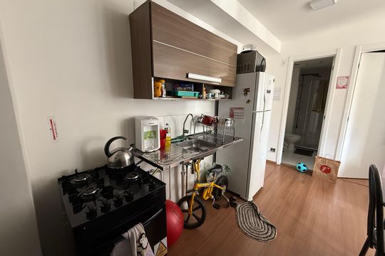 Cozinha de apartamento à venda com 2 quartos, 33m² em República, São Paulo