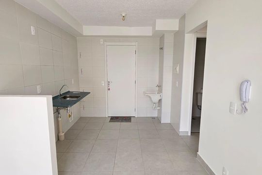 Cozinha de apartamento à venda com 2 quartos, 34m² em Bom Retiro, São Paulo