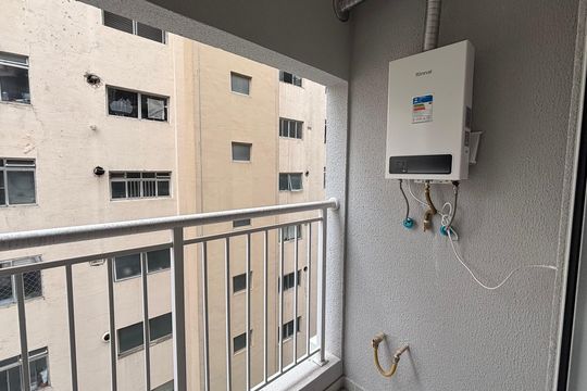 Varanda Suíte de apartamento para alugar com 1 quarto, 31m² em Brooklin, São Paulo