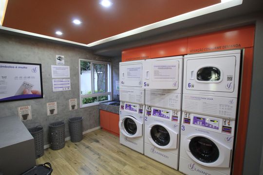 Lavanderia de kitnet/studio para alugar com 1 quarto, 24m² em Sé, São Paulo