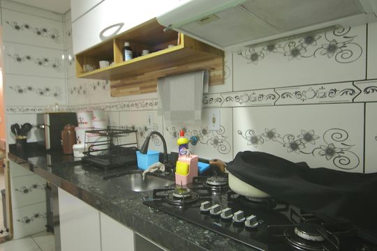 Cozinha  de apartamento à venda com 2 quartos, 43m² em Alto Industrial, São Bernardo do Campo