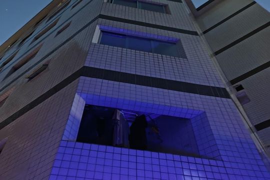 Área externa de apartamento para alugar com 1 quarto, 51m² em Guilhermina, Praia Grande
