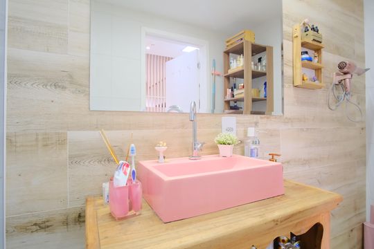 Banheiro de kitnet/studio à venda com 1 quarto, 31m² em Vila Esperança, São Paulo