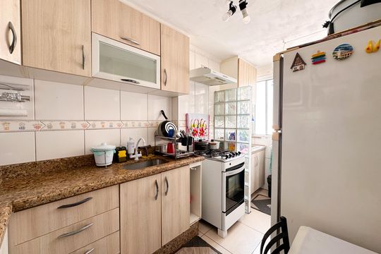 Cozinha de apartamento à venda com 3 quartos, 68m² em Demarchi, São Bernardo do Campo