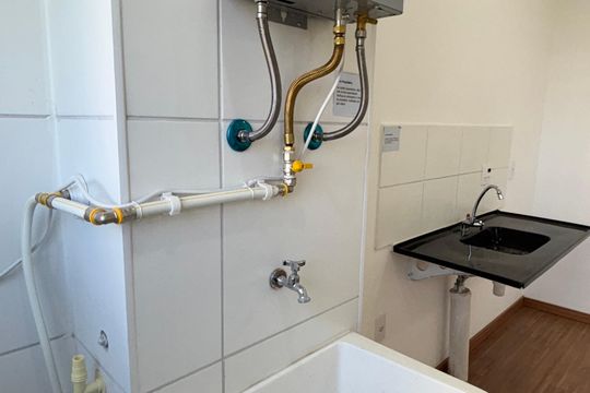 Área de Serviço de apartamento para alugar com 2 quartos, 37m² em Jardim, Santo André