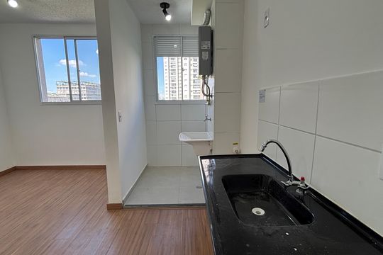 Cozinha de apartamento para alugar com 2 quartos, 37m² em Jardim, Santo André
