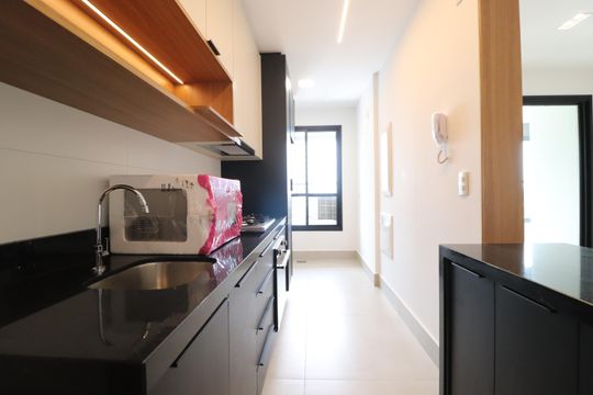 Cozinha de apartamento para alugar com 2 quartos, 86m² em Jardim Sul, Uberlândia
