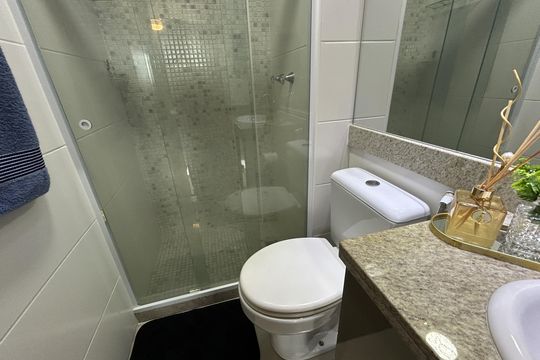 Banheiro Social de apartamento à venda com 2 quartos, 79m² em Cachambi, Rio de Janeiro