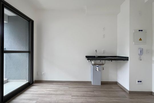 Cozinha de kitnet/studio à venda com 1 quarto, 22m² em Pinheiros, São Paulo