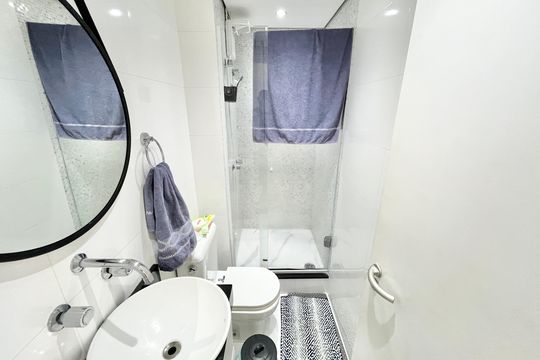 Banheiro de kitnet/studio à venda com 1 quarto, 54m² em Santana, São Paulo