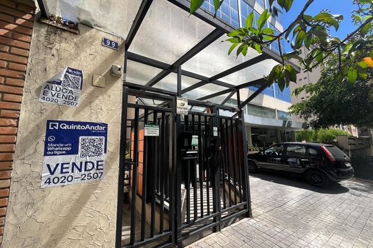 Fachada/Placa de kitnet/studio à venda com 1 quarto, 54m² em Santana, São Paulo