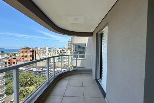 Varanda de apartamento para alugar com 1 quarto, 55m² em Balneario Cidade Atlantica, Guarujá