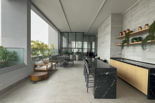 Área comum de kitnet/studio para alugar com 1 quarto, 31m² em Pinheiros, São Paulo
