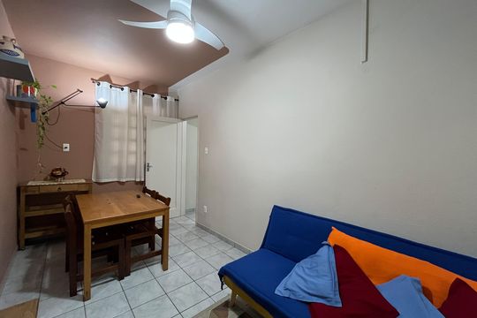 Sala de apartamento para alugar com 1 quarto, 37m² em Embaré, Santos