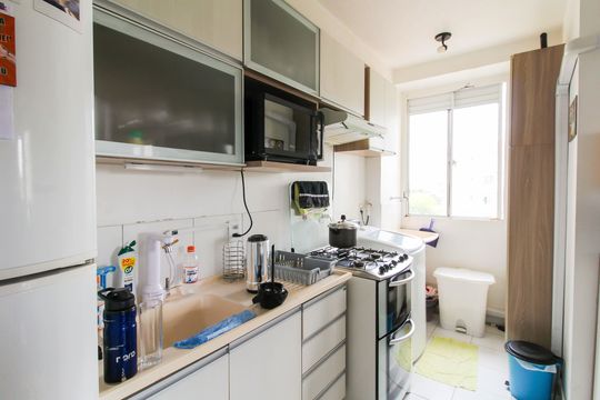 Cozinha de apartamento à venda com 3 quartos, 53m² em Fátima, Canoas