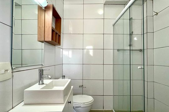 Banheiro da Suíte de apartamento para alugar com 3 quartos, 167m² em Jardim Paulista, São Paulo