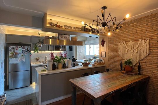Cozinha de apartamento à venda com 3 quartos, 90m² em Jardim Ester, São Paulo