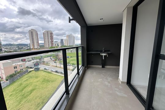 Varanda da Sala de apartamento à venda com 2 quartos, 87m² em Alphaville Empresarial, Barueri
