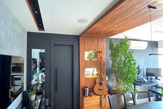 Cozinha de apartamento à venda com 1 quarto, 52m² em Campo Belo, São Paulo