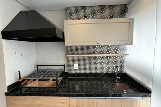 Área gourmet de apartamento à venda com 2 quartos, 63m² em Vila Gilda, Santo André
