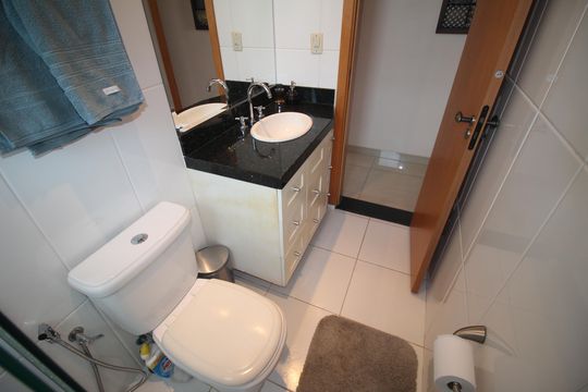 Banheiro de apartamento à venda com 3 quartos, 109m² em Inconfidentes, Contagem