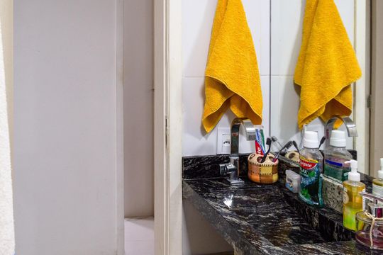 Banheiro de apartamento à venda com 2 quartos, 44m² em Vila Galvão, Guarulhos