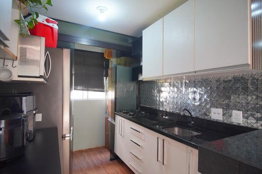 Cozinha de apartamento à venda com 2 quartos, 52m² em São Miguel, São Leopoldo