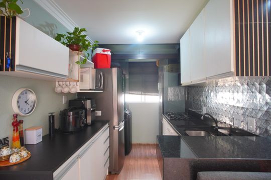 Cozinha de apartamento à venda com 2 quartos, 52m² em São Miguel, São Leopoldo