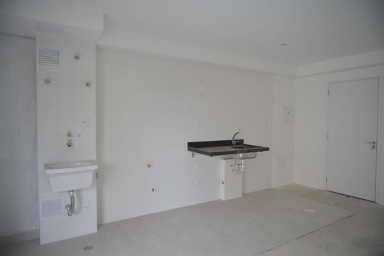 Cozinha de apartamento à venda com 3 quartos, 64m² em Vila Assunção, Santo André