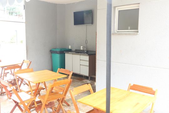 Área comum - Churrasqueira de apartamento para alugar com 2 quartos, 56m² em Ponto Chic, Nova Iguaçu