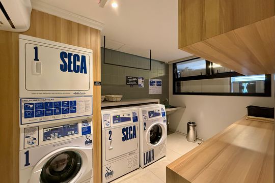 Lavanderia  de kitnet/studio para alugar com 1 quarto, 33m² em Vila Cordeiro, São Paulo
