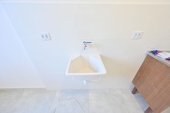 Cozinha/Lavanderia de kitnet/studio para alugar com 1 quarto, 16m² em Vila do Encontro, São Paulo