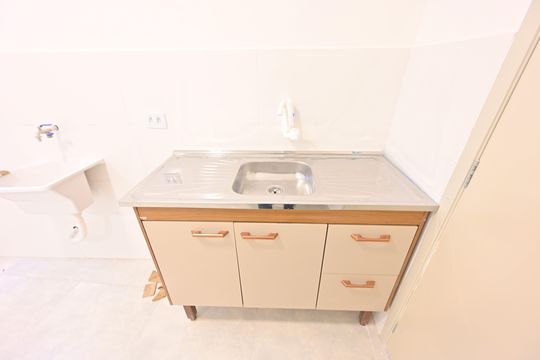 Cozinha/Lavanderia de kitnet/studio para alugar com 1 quarto, 16m² em Vila do Encontro, São Paulo