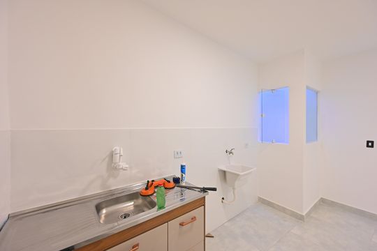 Cozinha/Lavanderia de kitnet/studio para alugar com 1 quarto, 16m² em Vila do Encontro, São Paulo