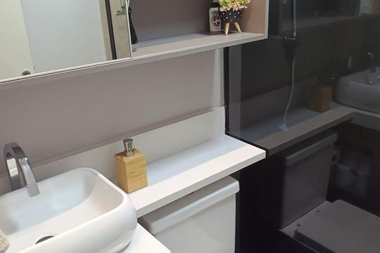 Banheiro de apartamento à venda com 3 quartos, 116m² em Vila Chabilandia, São Paulo