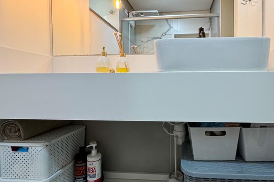 Banheiro Social de apartamento à venda com 3 quartos, 70m² em Bairro dos Casa, São Bernardo do Campo