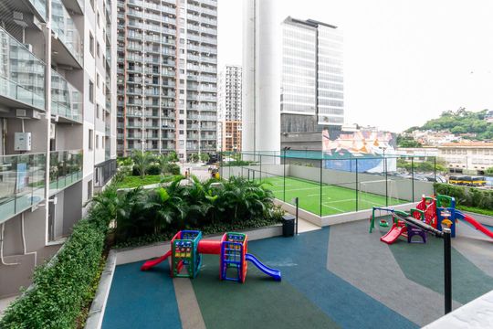 Varanda de kitnet/studio à venda com 1 quarto, 32m² em Santo Cristo, Rio de Janeiro