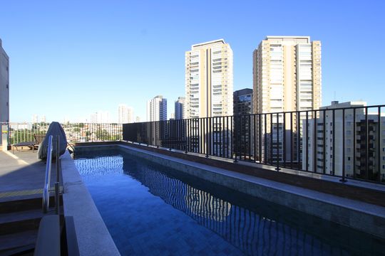 Área comum - Piscina de kitnet/studio à venda com 1 quarto, 24m² em Chácara Klabin, São Paulo