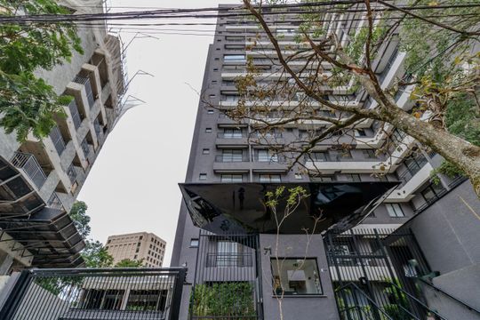 Fachada  de kitnet/studio para alugar com 1 quarto, 28m² em Cidade Jardim, São Paulo