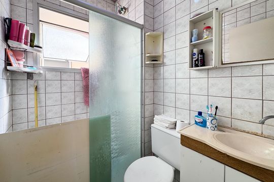 Banheiro Social de apartamento à venda com 2 quartos, 72m² em Taboão, São Bernardo do Campo
