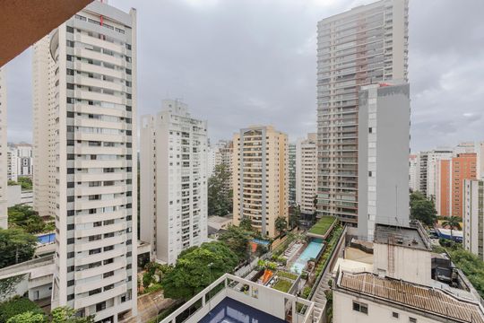 Vista da Varanda de kitnet/studio para alugar com 1 quarto, 26m² em Cidade Monções, São Paulo