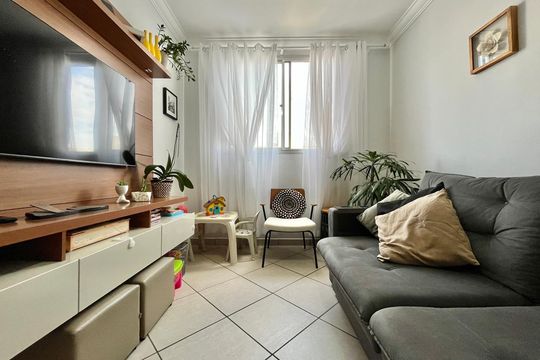 Sala de apartamento à venda com 2 quartos, 55m² em Jardim Ipiranga, Campinas