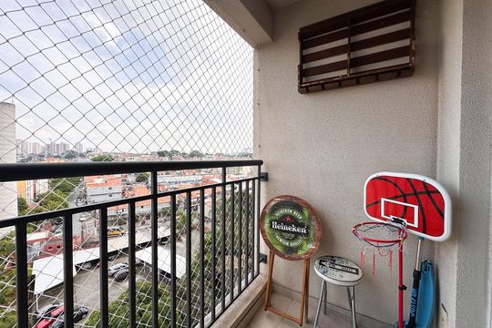 Sacada de apartamento à venda com 1 quarto, 52m² em Jardim Olavo Bilac, São Bernardo do Campo